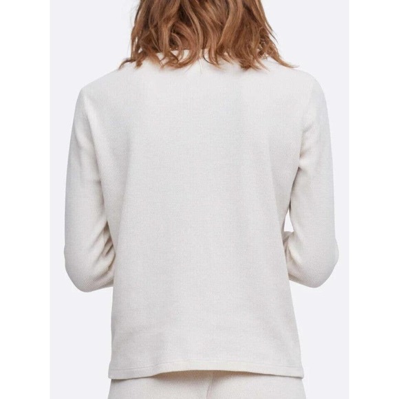 Good American Pullover boyfriend top waffle weave Size 1/Large MSRP $95.00 - Picture 4 of 7